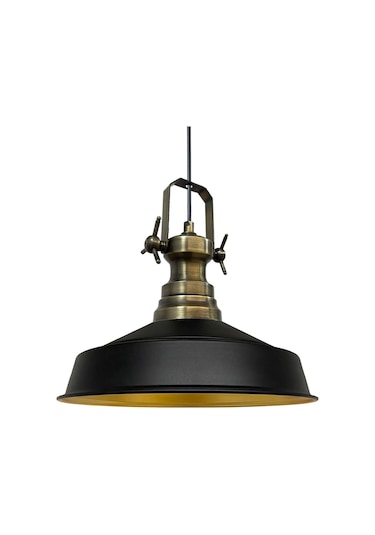 Asaletli Tekli Avize Yeni Eskitme Başlık Retro Sarkıt Lamba Restoran Salon Aydınlatma Siyah