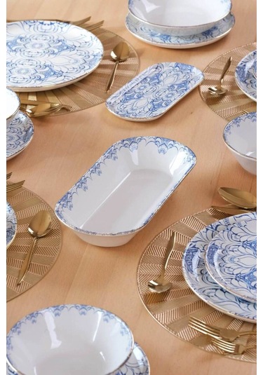 Asya Blue Cycle 32 Parça 6 Kişilik Seramik Kahvaltı Takımı Diğer