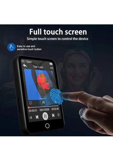 Dokunmatik Ekranlı Bluetooth Lu Mp3 Mp4 Player Dahili Hoparlör