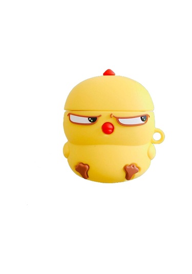 E2M Airpods 1-2 Uyumlu Kılıf Kırgın Civciv Sarı