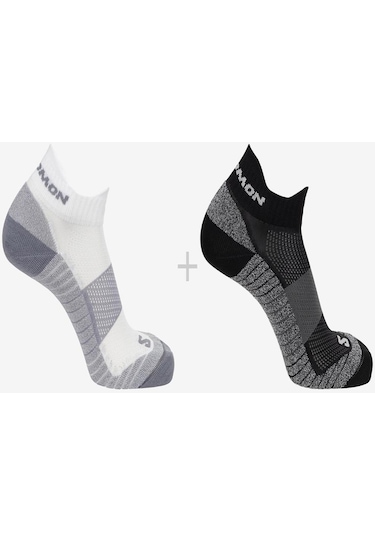 Salomon Lc2093600 Aero Ankle 2 Pack Çorap - Siyah - Beyaz Beyaz - Siyah Salomon Lc2093600 Aero Ankle 2 Pack Çorap - Siyah - Beyaz Beyaz - Siyah