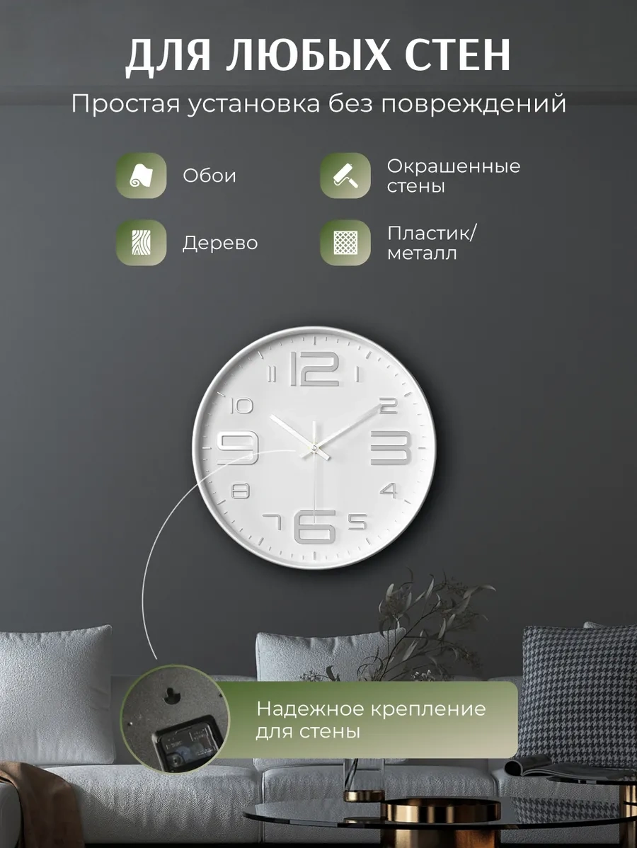 Artclock 25 Cm Yuvarlak Sessiz İç Mekan Duvar S 269230163 Beyaz