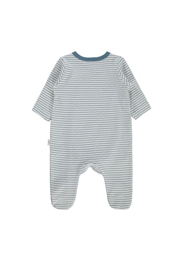 Civil Baby Çizgili 1-9 Ay Tulum - Ekru