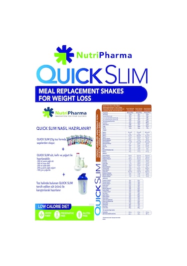 Quick Slim Öğün Yerine Geçen Shake - 30 Saşe - Karamel Latte