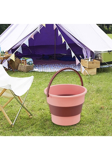 Suntek Ev Temizliği Için Saplı Katlanabilir Kova Kolay Pembe Pembe Diğer