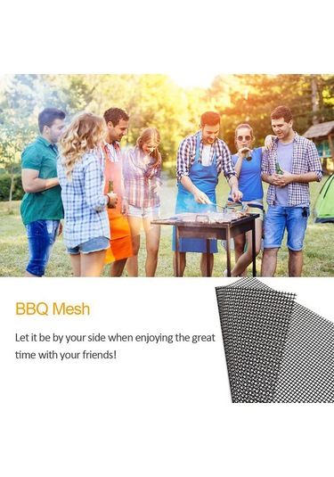 Padalink Siyah Cam Fiber Barbekü Ağı - Anti Yapışkan, Yeniden Kullanılabilir, Kesilebilir, Yüksek Sıcaklık Dayanıklı, Pratik Izgara Aracı Çok Renkli