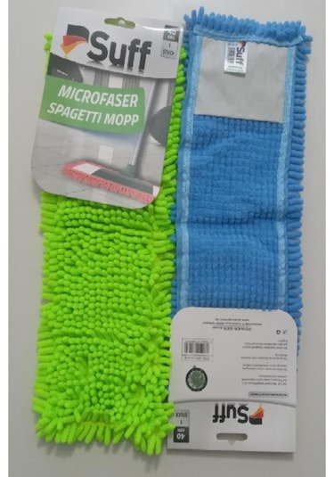 Suff 2 Adet Nemli Ve Kuru Makarna Mop Ucu Mikrofiber Paspas Yedeği 40 Cm