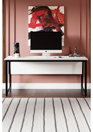 Ms2 Çalışma Masası,ofis Masası - 70x160 Cm - Beyaz Ms2 - 160 - Beyaz