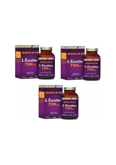 Nutraxin Quick Slim L Carnitine 700Mg 60 Kapsül 3Lü