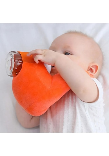 Kangvka Yetişkin Ellerini Serbest Bırakan Bebek Biberon Tutucu Yastık - Yumuşak Poliester, Ev/seyahat Kullanıma Uygun Mavi