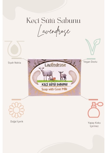 Lavendrose Doğal Keçi Sütü Sabunu 100 G