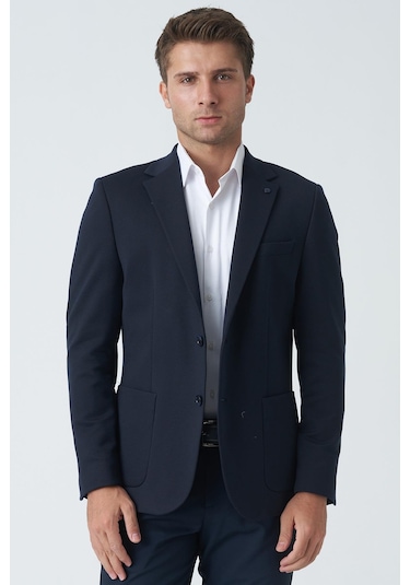 White Stone Birmingham C4011 Yünlü Likralı Slim Fit 6 Drop Örme Ceket Laci-laci Lacivert White Stone Birmingham C4011 Yünlü Likralı Slim Fit 6 Drop Örme Ceket Laci-laci Lacivert