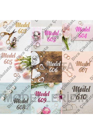 Diva Çikolata Söz Nişan Nikah Çikolatası 100 Adet Madlen Çikolata Gümüş