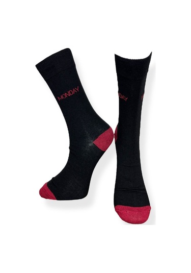 7'li Unısex Haftanın Günleri İşlemeli Esnek Nem Alabilen Pamuklu Spor Soket Çoraplar Çok Renkli