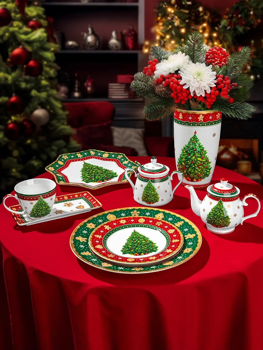 Elan Gallery 250 Ml Tatlı İçin "yılbaşı Ağacı" Fincan Ve Tabak Sete 264694160 Beyaz