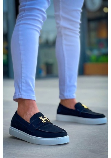 Bağcıksız Siyah Süet H Günlük Erkek Ayakkabısı Siyah5 Siyah