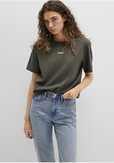 Mavi - Mavi Logo Baskılı Yeşil Tişört 1612829-71553 Yeşil