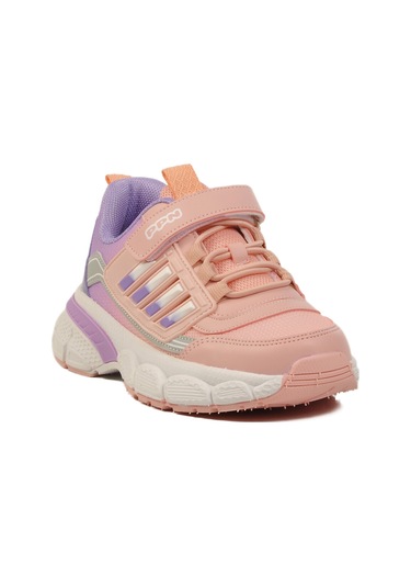 Pudra Cırtlı Fileli Hafif Kız Çocuk Spor Ayakkabı 1897 F Pudra-lila Pudra - Lila