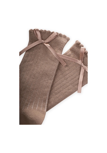 Cigit Çocuk Diz Altı Kız Çorap 2-9 Yaş Vizon Vizon