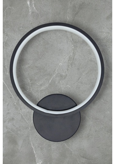 Aura Siyah Renk Gün Işığı Ledli Hol Banyo Mutfak Duvar Aplik Siyah