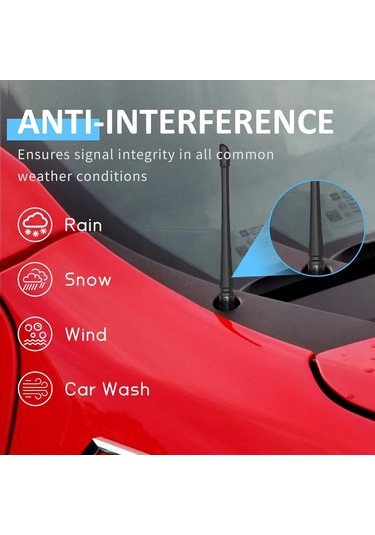 Qingmipy Chevrolet Ve Gmc Araçları İçin 7 İnç Fm/am Sinyal Alıcı Kauçuk Anten - Kolay Kurulum, Yıkama Dayanıklı, Estetik Dekorasyon