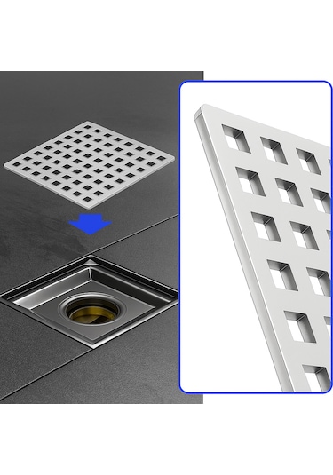 15x15 Uyumlu 14x14 Krom Süzgeç Izgarası Paslanmaz Çelik, Dayanı