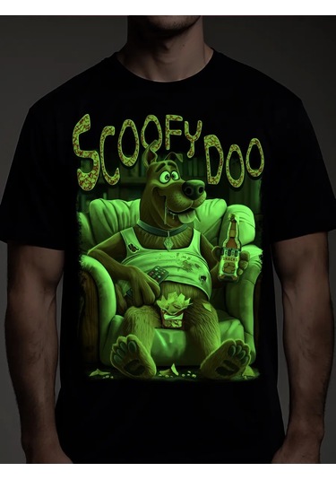 Pro Prınt Erkekler İçin Işıldayan Baskılı Tişört 452138773 Siyah