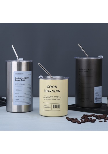 Mufunye 600ml Gri 304 Paslanmaz Çelik Termos Bardak, İki Yollu İçim, Sürekli Soğuk/sıcak Tutar, Taşınabilir, Outdoor Kafe Ve Spor İçin