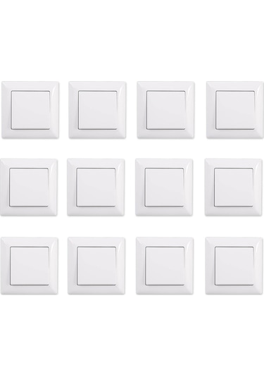 Günsan Visage Beyaz Anahtar 12'li Paket Çerçeve Dahil