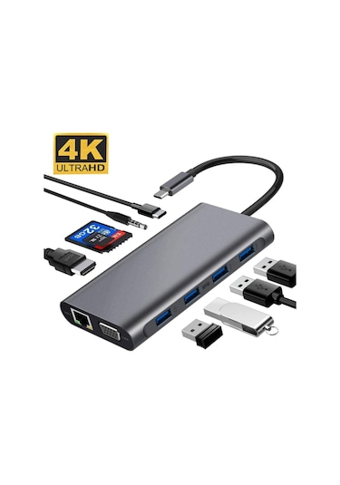 DAYTONA FC31 11IN1 TYPE-C USB-C TO 4-USB3.0 4K HDMI VGA 1000 MB