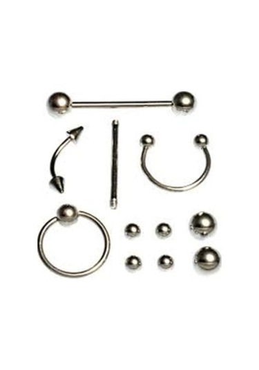 11 Parça Piercing Cerrahi Çelik Ve Piercing Topu Seti Piirsing Diğer