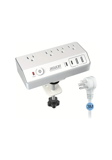 Xuweiwei Pd 20w Hızlı Şarj Jxgucat 4 Çıkışlı 4 Usb Portlu Xzh Us Standard Four Hole Clip Model Black Masaüstü Priz Uzatma Kablosu