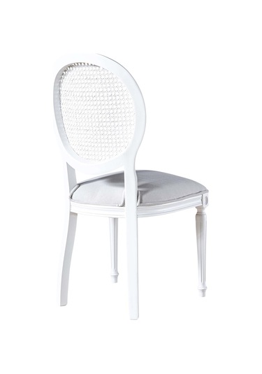 Madalyon Hazeranlı Ahşap Klasik Sandalye Beyaz