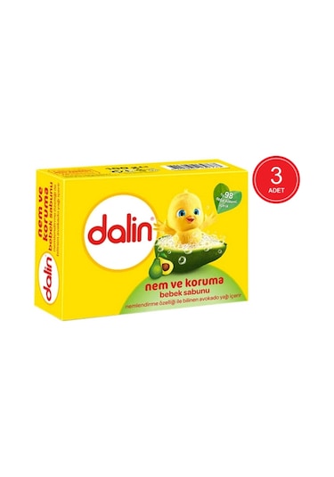Dalin Avokadolu Nem ve Koruma Bebek Sabunu 100 G x 3