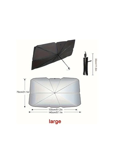 Cloudstore Siyah Otomatik Katlanır Titanyum Güneşlik Ön Cam İzolasyon Uv Koruma Yaz si