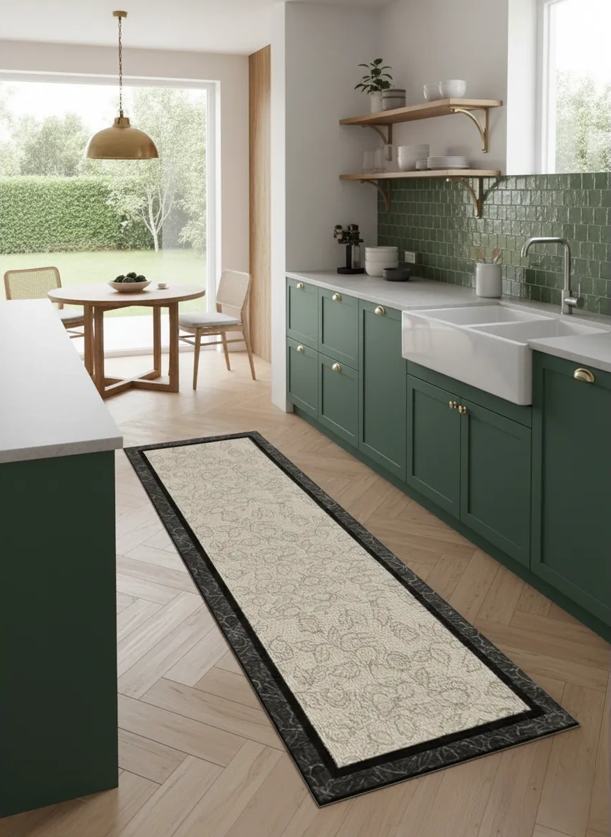 Astra Ant Mutfak İçin Yer Kilimi Kaymaz 150x50 425398948 Siyah