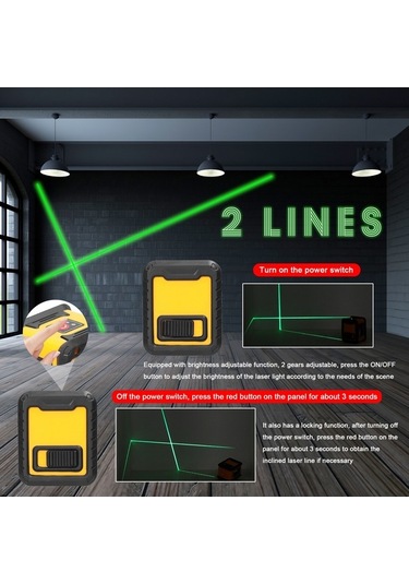Tongxida Yeşil Lazerli 3 Otomatik Dengelemeli Taşınabilir Hizalama Aleti - Fayans, Pencere Ve Duvar Montajı İçin