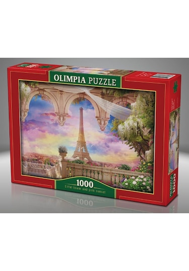 Olimpia 1000 Parça Eyfel Kulesi Ve Pembe Gün Batımı Puzzle