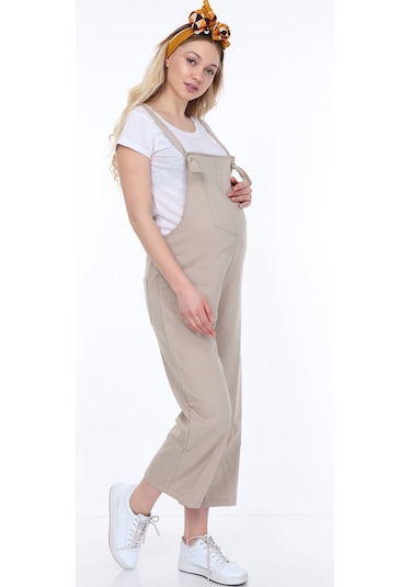 Luvmabelly Myra6101 - Bej Hamile Salopet-bej