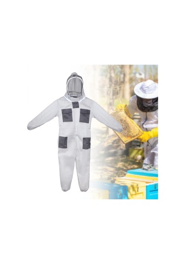 Suntek Profesyonel Arı Kıyafeti Gri Giyim Xxl-176-ila-185-cm