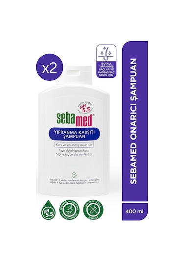 Sebamed Kuru ve Yıpranmış Saçlar İçin Nemlendirici Etkili Onarım Şampuanı 400 ML