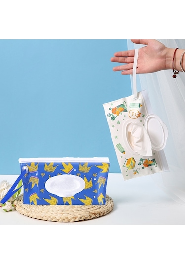 Sones Bebek Eva Islak Mendil Çantası Taşınabilir Çıkarılabilir Hijyenik Islak Mendil Çantası Tüy Diğer