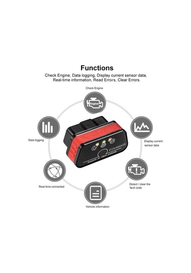 Artfulabode Zamanlı Veri Okuma, Tanı Suofeng Silme, Obdıı Motor Kw901 Konnwei Hata Cihazı Bt 5.0 - Uj