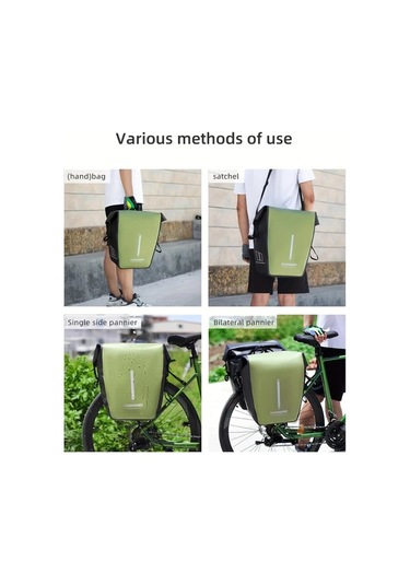 Willowhaven Gray 1 Adet Büyük 4.76gal Dayanıklı Bisiklet Arka Koltuk Çantası Reflektif Şeritli Çok Renk Seçeneği Haki