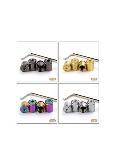 Ranyeek Titanium Siyah Spor Araba Lastik Kapakları, Dayanıklı Metal Vantilasyon Pervanesi Korumalı, Yeni Nesil Antifantezi Tamir Aksesuarı