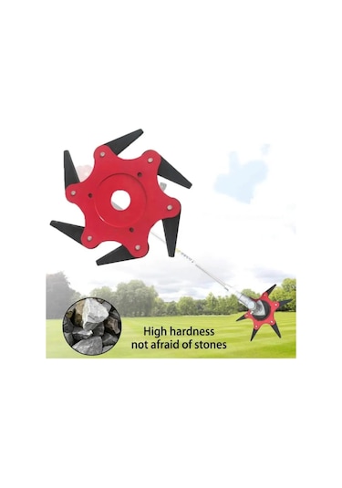 6 Bıçaklı Tırpan Başlığı Universal Çim Biçme Kafası , Ot Düzeltic