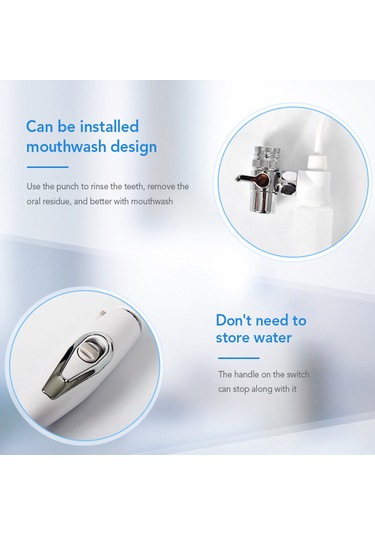 Mufunye Abs Malzeme Diş İp Makinesi, 6 Nozullu, Taşınabilir Su Diş Temizleyici, 393g