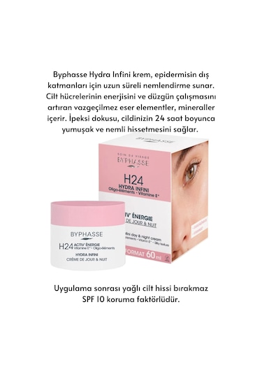Byphasse Hydra 24 Saat Nemlendirici Gündüz Yüz Bakım Kremi 60 ML