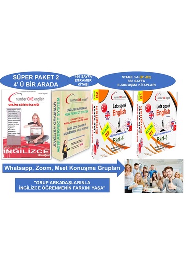 E - Gramer + B1+ b2 - E Konuşma Kılavuzları - Online Eğitim + Konuşma Seansı