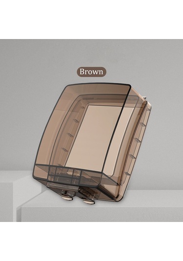 Neevoyu Banyo Tuvalet Ip55 Su Geçirmez Kapağı 86 Tipi Şeffaf Siyah Yapıştırmalı Anahtar Soket Koruyucu Kutu Pano Prizi